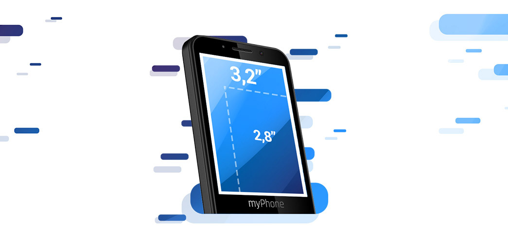 myPhone Up - Przestronny ekran 3,2”